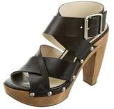 Thumbnail for your product : Vera Wang Leather Platform Sandals