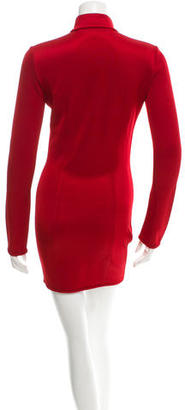 Anthony Vaccarello Long Sleeve Mini Dress