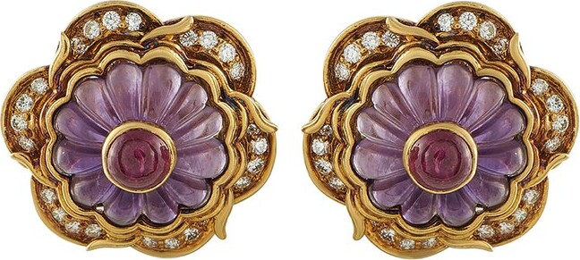 Harry Winston 18K Gemstone Clip-On Earring (Authentic Pre-Loved)