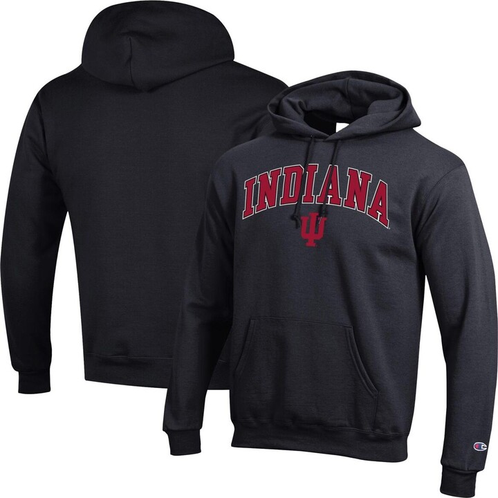 Champion Men's Black Indiana Hoosiers Arch Over Logo Pullover Hoodie