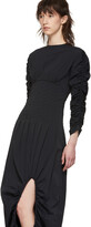 Thumbnail for your product : Markoo SSENSE Exclusive Black Ruched Slit Dress
