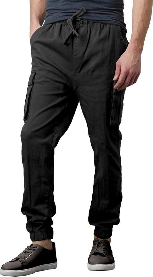 Galaxy By Harvic Men's Slim Fit Stretch Cargo Jogger Pants