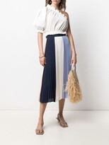 Thumbnail for your product : Twin-Set Colour-Block Pleated Skirt
