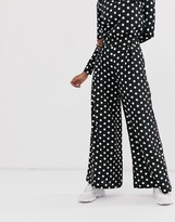 Thumbnail for your product : Verona wide leg pants in polka dot co-ord
