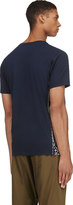 Thumbnail for your product : White Mountaineering Navy Patterned Trim T-Shirt