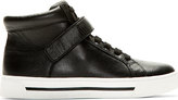 Thumbnail for your product : Marc by Marc Jacobs Black Grained Leather Cute Kicks High-Top Sneakers