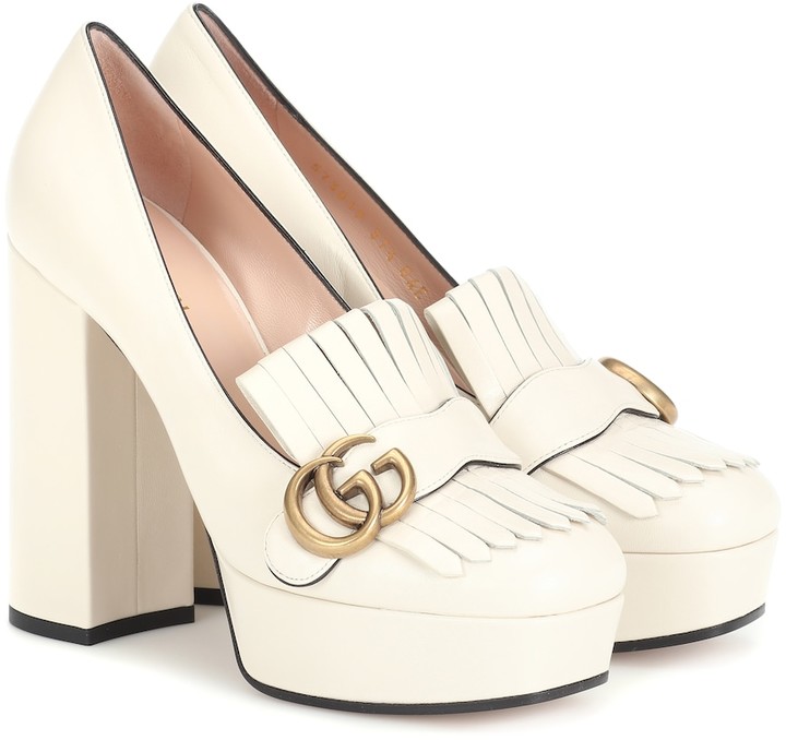 gucci marmont platform pumps