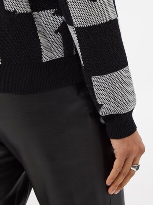 Amiri Checked Cashmere Sweater - Black Grey