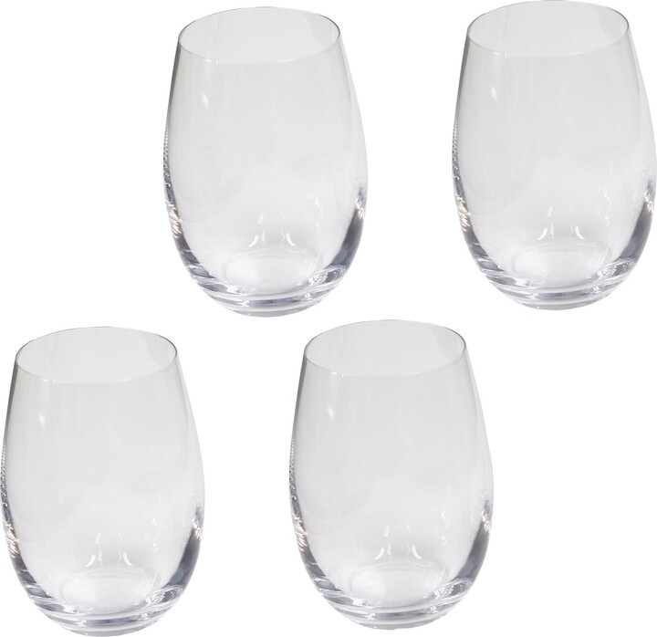 Dunelm Set of 4 Stemless Wine Glasses Clear ShopStyle