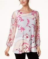 Thumbnail for your product : Alfani Printed Blouson-Sleeve Tunic, Created for Macy's