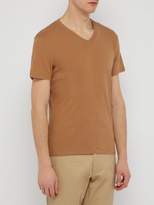 Thumbnail for your product : Frescobol Carioca V Neck T Shirt - Mens - Brown