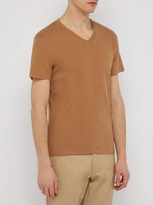 Frescobol Carioca V Neck T Shirt - Mens - Brown