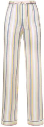 Sorbet Morgan Lane Chantal Stripe Silk Trousers