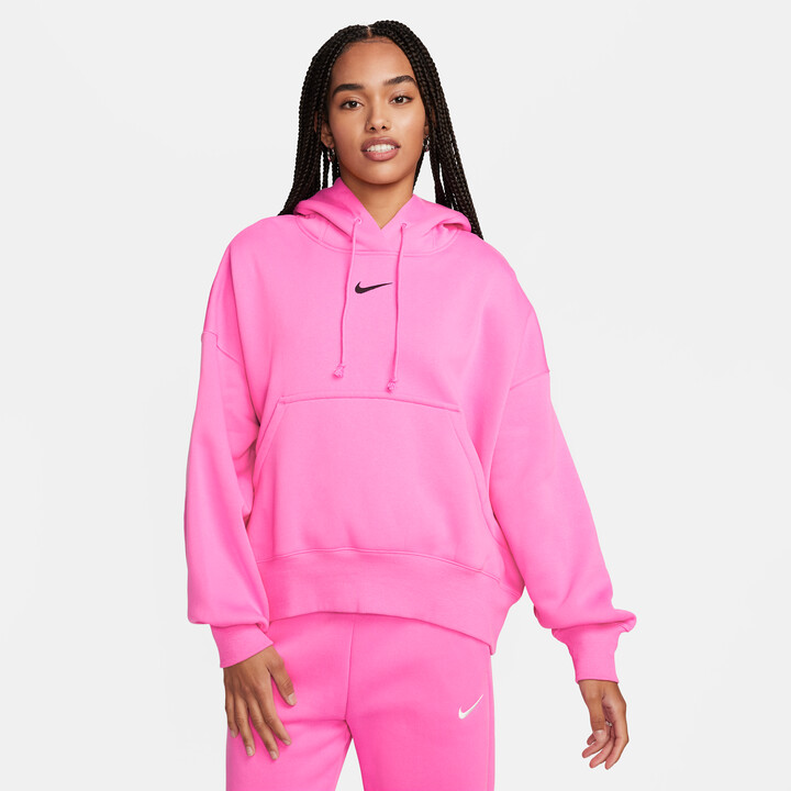Women's Nike Sportswear Phoenix Fleece Over-Oversized Pullover Hoodie in Red | DQ5858-675