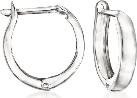 Ross-Simons Ross-SimonsJewelry14ktWhiteGoldHuggieHoopEarrings