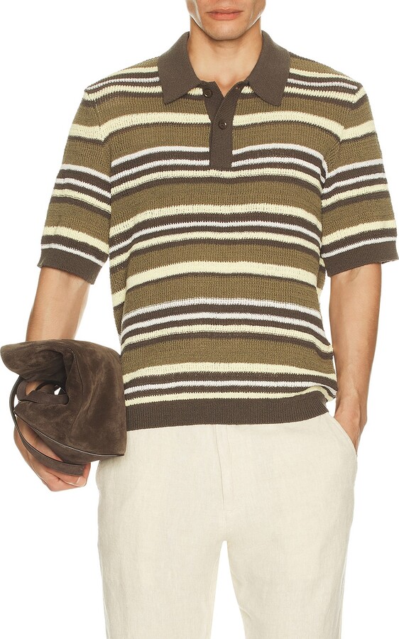 Samsoe & Samsoe Samarco Short Sleeve Polo in Olive