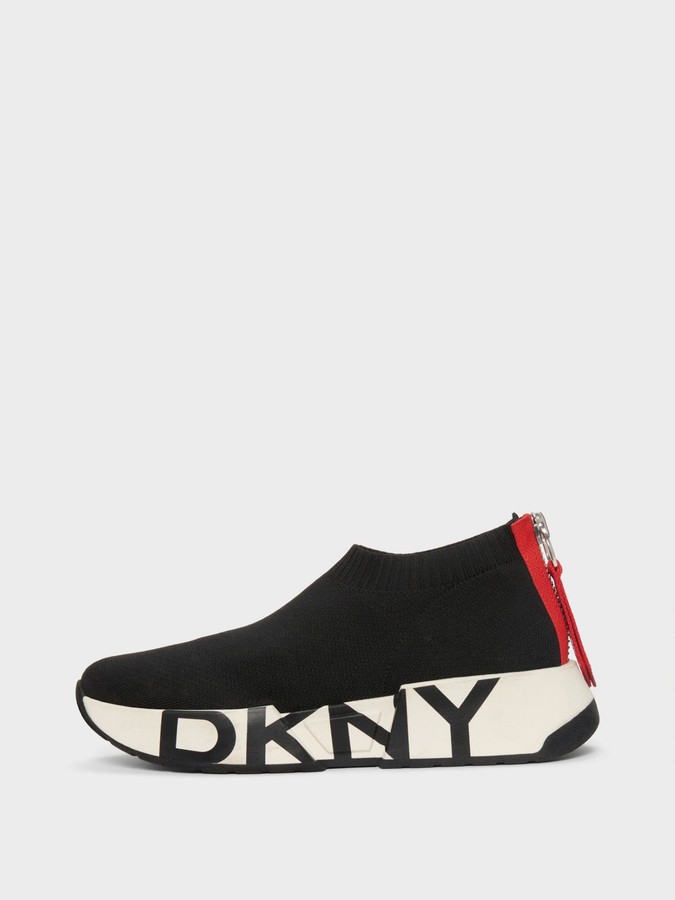 DKNY Women's Marcel Logo Sneaker - Black - Size 6.5 - ShopStyle