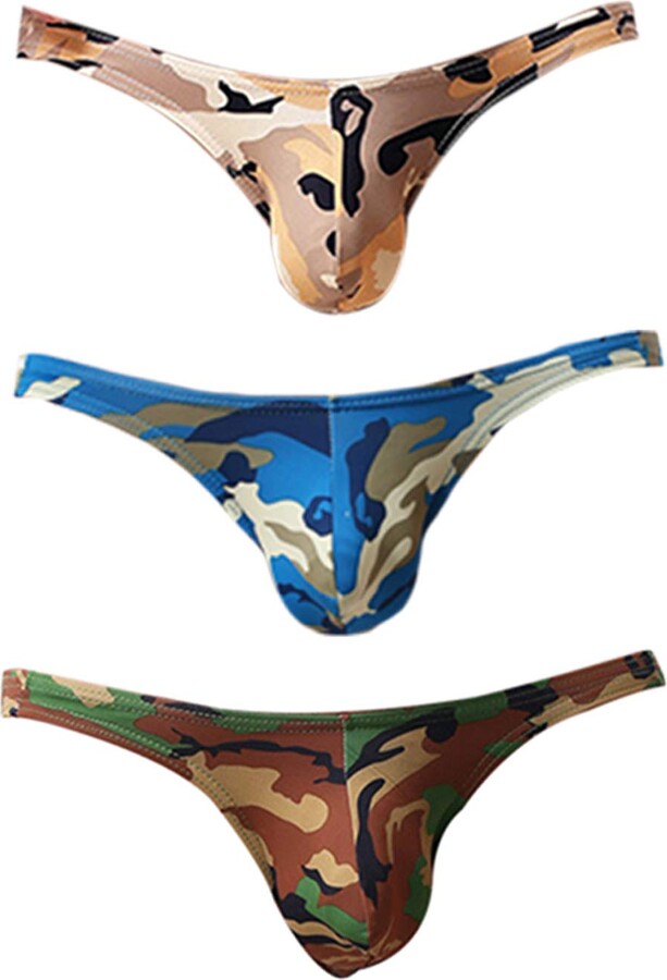 sandbank Mens Multi Pack Briefs Sexy Camouflage Low Rise Pouch Briefs ...