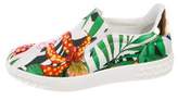 Thumbnail for your product : Casadei Satin Slip-On Sneakers