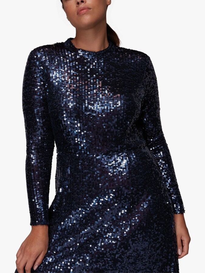 sequin blue dress