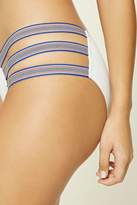 Thumbnail for your product : Forever 21 Strappy Striped Cheeky Panty