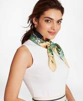 Thumbnail for your product : Brooks Brothers Tropical-Print Silk Square Scarf