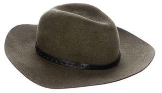 Rag & Bone Leather-Trimmed Wool Hat
