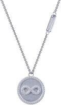 Thumbnail for your product : Lafonn Platinum Plated Sterling Silver Micro Pave Simulated Diamond Sentimentals Infinity Pendant Necklace