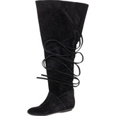 Thumbnail for your product : House Of Harlow Black suede thigh-high boots.
