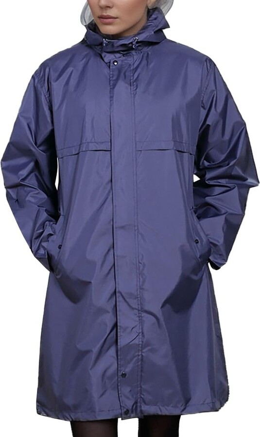 HERSIL Women's Rain Poncho with Hood Rain Poncho Bicycle Windbreaker