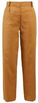 Thumbnail for your product : The Row Thea Panama Linen Trousers - Womens - Tan