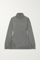 Thumbnail for your product : The Row Nomi Cutaway Cashmere Turtleneck Sweater - Gray