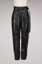 Straight leather trousers 