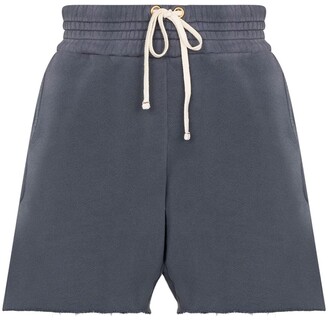 LES TIEN Washed-Effect Track Shorts