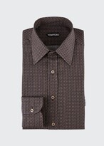 Thumbnail for your product : Tom Ford Men's Patterned Point-Collar Dress Shirt