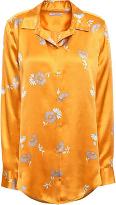 Equipment Essential Floral-print Silk-satin Shirt
