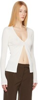 Thumbnail for your product : AYA MUSE SSENSE Exclusive White Rib Olbia Cardigan