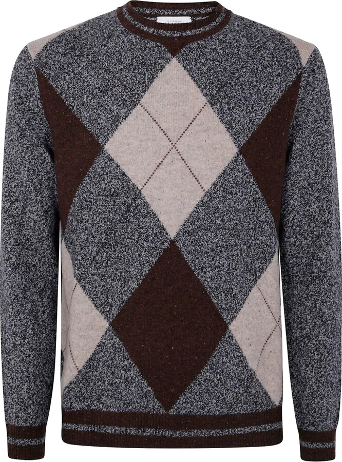 Ballantyne Argyle-Pattern Wool Sweater