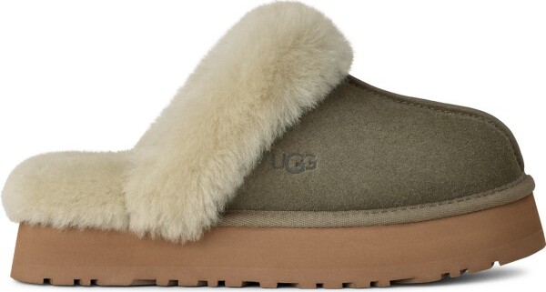 Women's UGG Disquette Casual Slippers Regular 6 Moss Green / Muted Brass