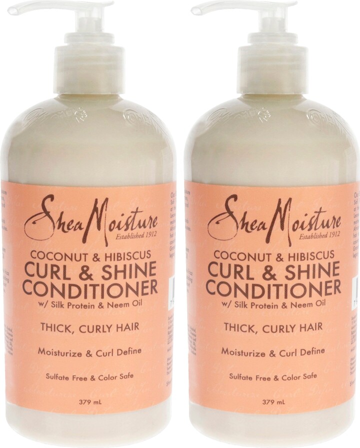 Shea Moisture Coconut & Hibiscus Curl & Shine Conditioner - Pack of 2 by for Unisex - 13 oz Conditioner