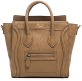 Thumbnail for your product : Celine Tan Pebbled Leather Nano Luggage Tote