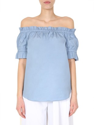 michael kors white off the shoulder top