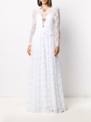 Christopher Kane Crystal-Embellished Lace Gown