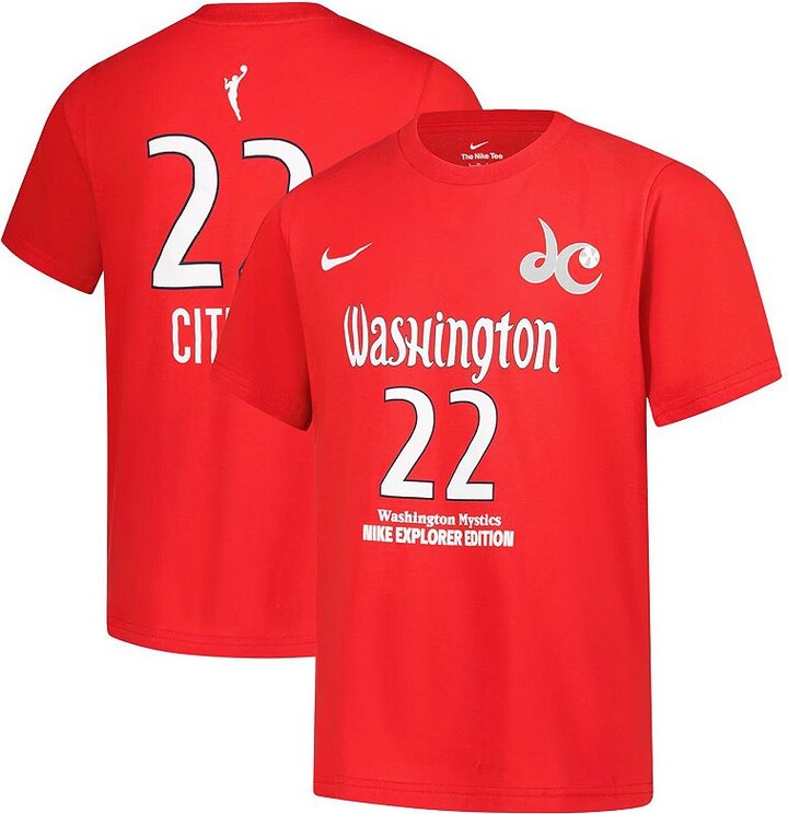 Youth Nike Sonia Citron Red Washington Mystics Explorer Edition Name & Number T-Shirt