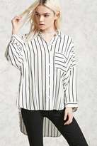 Thumbnail for your product : Forever 21 Striped High-Low Shirt
