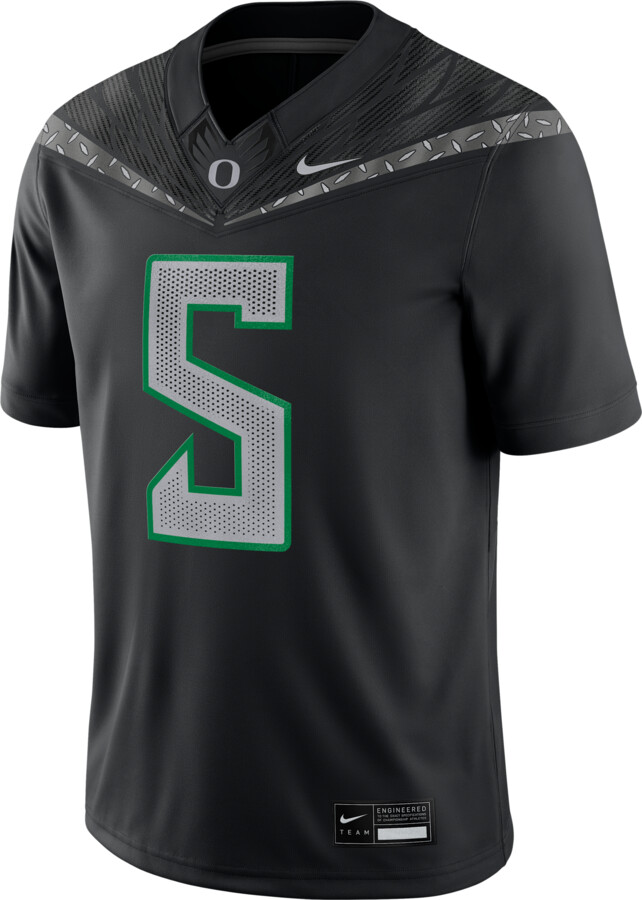 Nike Dante Moore Oregon Men's Men's Dri-FIT College NIL Game Jersey in Black | NC2F08WDUON-WK9
