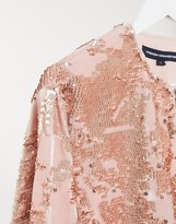 Thumbnail for your product : French Connection embelished sequin jacket in pink