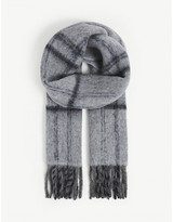 Thumbnail for your product : HOLZWEILER Aster check-print alpaca-blend scarf