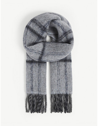 HOLZWEILER Aster check-print alpaca-blend scarf