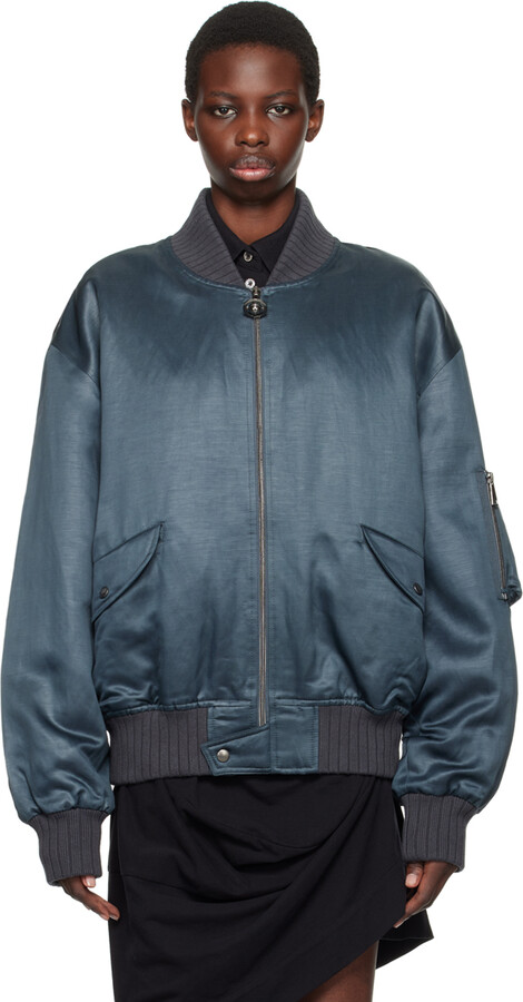 Vivienne Westwood Memphis cropped bomber jacket - ShopStyle